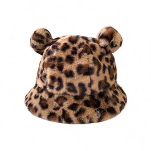 Sombrero de Pescador Redondo de Felpa Personalizado con Orejas, de Piel Sintética, para Mujer - Product Image 3