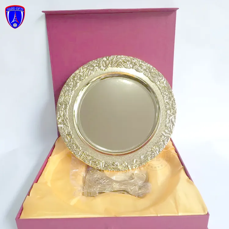 Su ordinazione del metallo gold award souvenir placca in bianco targa personalizzata trofeo decorazione in rilievo con il proprio logo