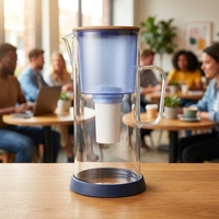 Carafe filtrante à eau alcaline à pH élevé 3,5 L, ioniseur avec filtre, eau potable saine et antioxydante pour la famille