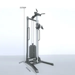 Gym Multi Functional 75kg Weight Stack Loaded Trainer Cable Crossover Dual Multi Pulley System Station
