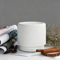 Diffuseur d'arômes portable en céramique fait main, grande capacité, humidificateur ultrasonique, lumière chaude, arrêt automatique, huile essentielle