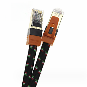Catégorie <span class=keywords><strong>7</strong></span> Réseau tressé CAT7 Double blindage SSTP Plat Catégorie <span class=keywords><strong>7</strong></span> paire à paire câble réseau <span class=keywords><strong>rj45</strong></span> fini dix Gigabit - Product Image 2
