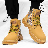 Mode transfrontalière bottes pour hommes nouvelles bottes courtes à grosse tête bottes rhubarbe