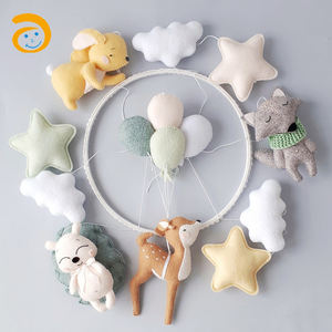Cuna de fieltro de animales <span class=keywords><strong>del</strong></span> bosque para bebé, decoración móvil para guardería, fieltro colgante, móvil - Product Image 2