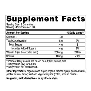 ओम odm tart टैटैरिन 120 मसूड़ा विटामिन सी <span class=keywords><strong>250</strong></span> मिलीग्राम प्रतिरक्षा समर्थन एंटीऑक्सीडेंट सुरक्षा गैर-gmo Vegan 60 सर्विंग्स चाइल्ड ग्रोथ - Product Image 2