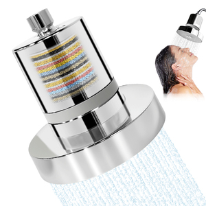 Cabezal de Ducha Doméstico de Alta Presión con Filtro de Agua de 15 Etapas, ABS con Electroplacado, Portátil, con KDF y Sulfito de Calcio - Product Image 1