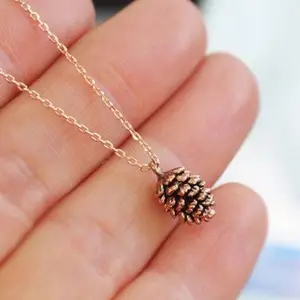 Thời Trang Thông Nut Thực Vật Mặt Dây Chuyền Vòng Cổ Cho Phụ Nữ Kim Loại Choker Acorn Pinecone Chuỗi Vòng Cổ Trang Sức Phụ Kiện Quà Tặng