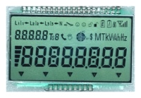 Écran LCD BSM TN haute fiabilité 59,6X20,2 pour compteurs électriques Qualité supérieure Large plage de températures (-40 à 80)