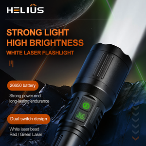 WOSEN Ultra brillante High Lumens Rotating Zoom Linterna recargable Verde Blanco LED Antorcha Luz Linterna táctica - Product Image 2