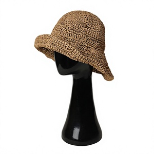 Sombrero de Pescador de Ala Ancha con Lazo, Tejido a Mano, de Poliéster/Algodón para Mujer, Plegable, para Playa, Deportes, Vacaciones y Viajes de Verano - Product Image 6