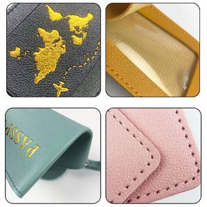 Set de Lujo Personalizado con Logo Impreso: Porta Pasaportes de Cuero PU y Etiqueta de Equipaje para Regalo de Boda o Viaje, en Blanco para Sublimación - Product Image 6
