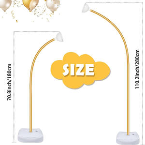 <span class=keywords><strong>Arche</strong></span> <span class=keywords><strong>de</strong></span> ballons artificielle dorée vintage élégante <span class=keywords><strong>avec</strong></span> base, <span class=keywords><strong>structure</strong></span> <span class=keywords><strong>de</strong></span> support à flexion libre pour la décoration <span class=keywords><strong>de</strong></span> mariage et <span class=keywords><strong>de</strong></span> fête d'anniversaire - Product Image 3