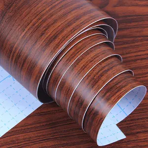 लकड़ी अनाज सजावटी कागज पीवीसी vinyl प्लास्टिक वॉलपेपर फर्नीचर नवीनीकरण शीट टीवी पृष्ठभूमि सजावट