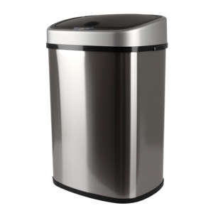 Poubelle sans contact en acier inoxydable innovante Capteur de couvercle de produit de maison intelligente pour une utilisation en intérieur Chambre à coucher Bureau à domicile Haut ouvert - Product Image 2
