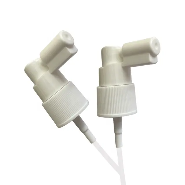 Pulverizador de niebla oral nasal de color transparente blanco y negro 18mm 20mm 24mm con clip 18-410 20-410 24-410 rociador de niebla oral nasal médico