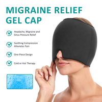 Bandeau Rafraîchissant pour Migraine, Chapeau de Soulagement Durable Imprimable pour la Douleur, le Stress et les Maux de Tête pour Hommes, Bonnet Confortable à Gel Chaud et Froid pour Migraine