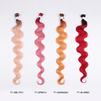 Rambut Sintetis Premium Body Wave Fiber Fashion Idol Bundles Bahan Anyaman Rotan Lurus Grosir Gambar Paket Rambut Sintetis