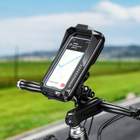 Tas ponsel sepeda kapasitas besar, dudukan ponsel tahan air sepeda motor dengan fitur dudukan rilis cepat fleksibel