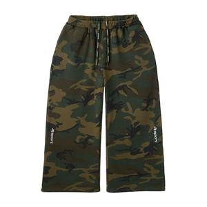 Custom Cotton <strong>Jogger</strong> <strong>Pants</strong> Oversized Straight Leg Camouflage Pattern Baggy Sweatpants <strong>Cropped</strong> Raw Hem <strong>Pants</strong> for <strong>Men</strong> Track <strong>Pants</strong> - Product Image 1