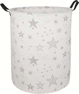 Cesto de Ropa Redondo de Lona Grande con Asas, Organizador de Almacenamiento de Algodón Impermeable, Cesta de Regalo Perfecta - Product Image 1