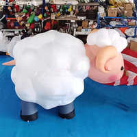 Modèle animal à quatre membres, mignon, grande chèvre gonflable blanche personnalisable pour jouets d'enfants, publicité commerciale