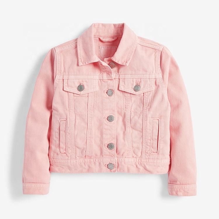 Custom Children Cute Jean Outwear Kids' Jackets Pink Denim Jacket for Baby  Girls Kids Clothing