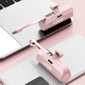 Cargador Portátil Personalizado Tipo Cápsula Negro Mini para Exteriores con Logotipo - Product Image 5