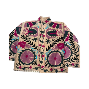 100% coton canard TNT Suzani broderie veste d'hiver femmes manteau unisexe manteau à la main Suzani veste courte - Product Image 1