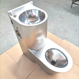 Inodoro de una pieza de acero inoxidable Changwang con lavabo para prisión y centro de detención, material 304 - Product Image 1