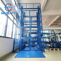 Plateforme élévatrice hydraulique pour marchandises, rail de guidage intérieur/extérieur, 2-3 étages