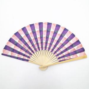 Eventail de mariage en papier, mini <span class=keywords><strong>ventilateur</strong></span> pliable personnel en bambou - Product Image 4