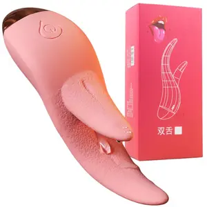 สมจริงลิ้นคู่เลียVibratorsเพศของเล่นG Spot Clitoris Stimulatorผู้ใหญ่ของเล่นสําหรับผู้หญิงชาร์จเพศเครื่อง