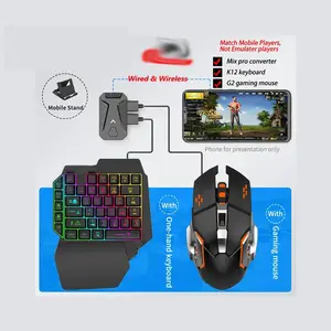 Mix Elite konverter Keyboard 4 in 1, Mouse 4 in 1 paket Kombo Aksesori Game reaksi lebih cepat untuk Android IOS Mobile PUBG Games