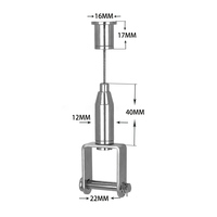 Deckenaufhängungssystem 1,5mm 304 Edelstahl-Kabelhalter Drahtseil-Greifer Akustikplatten-Aufhängungsset mit 22mm Kabelklemme