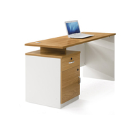 Table de bureau simple moderne 1.4m finition chêne blanc simple mobilier économique pour bureau à domicile