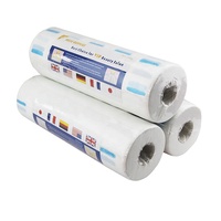 Bandes de papier jetables pour salon de coiffure, pièces, 5 rouleaux par paquet, blanches, à volants, accessoire pour coupe de cheveux, vente en gros