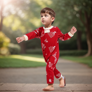 D0901TA02 toptan aile eşleştirme pijama noel pijama uzun kollu uyku gömlek ekose pantolon ile moda - Product Image 3