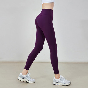 Vente chaude femmes taille haute collants de gymnastique couleur unie Ins chaud Yoga Leggings dames tenue d'entraînement costume pour Yoga Leggings - Product Image 3