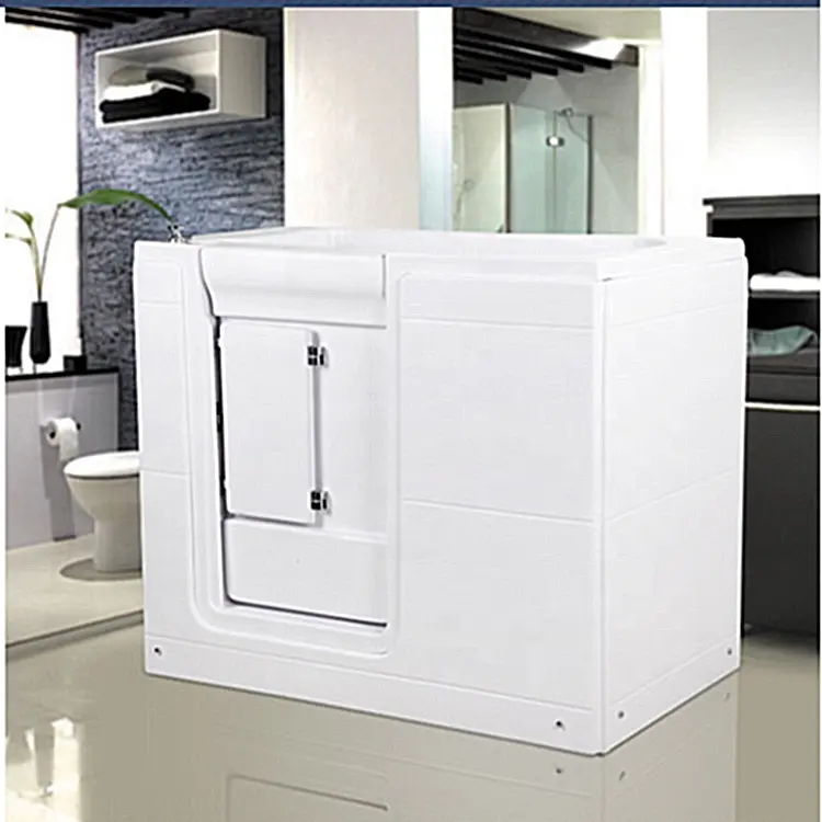 FRP compact design ideal walk-in elderly bathtub portable adult for small bathroom