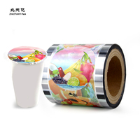 Film plastique transparent imprimé pour couvercles de boissons (lait, jus, bubble tea) – Rouleau de film thermoscellable pour emballage de gobelets