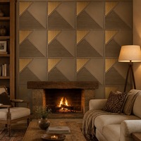 Panneau mural PVC imperméable à texture 3D ondulée, ignifuge, facile à installer, pour usage commercial et domestique (vente en gros OEM)