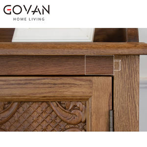 Muebles interiores de olmo de calidad para armario lateral de madera maciza de estilo antiguo Wabi Sabi - Product Image 2