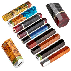 سكين مطبخ مخصص تصنعه بنفسك قطع غيار راتنج خيش مادة خشبية مثمنة الشكل مقبض طهاة سكين لشفرة فارغة - Product Image 1