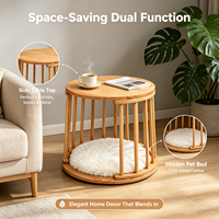 Table d'appoint moderne en bois écologique pour chat, lit multifonctionnel confortable pour chien avec coussin amovible et lavable pour salon