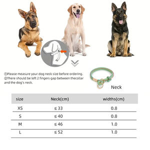 Nuevo y elegante Collar de perro trenzado a mano de nailon de lujo para perros pequeños, medianos y grandes, collares ajustables suaves para cachorros sin tirones para entrenamiento de mascotas - Product Image 4