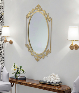 Francés <span class=keywords><strong>Art</strong></span> Deco Pared de lujo decorativo espejo dorado diseño elegante para dormitorio sala de estar baño Villa Hotel apartamento - Product Image 5