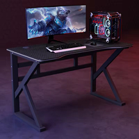 Mobilier de bureau personnalisé en métal noir ergonomique en forme de L Table de jeu pour PC Bureaux de jeu pour ordinateur