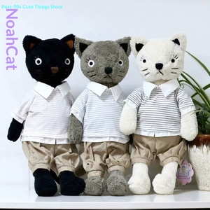 Sevimli Noah Kedi Bebek Çeşitli Kıyafetlerde Yavru Kedi Peluş Oyuncak PP Pamuk Dolgulu 31-50cm Boyunda 14+ Yaş Hediyesi Toptan - Product Image 2