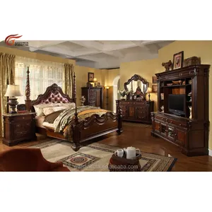 american wooden king size bedroom furniture set