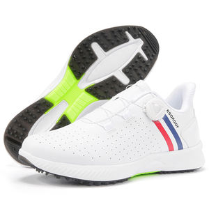 Chaussures de golf pour hommes - Chaussures de sport durables, légères et respirantes, dessus en cuir microfibre pour les activités de plein air estivales - Product Image 1